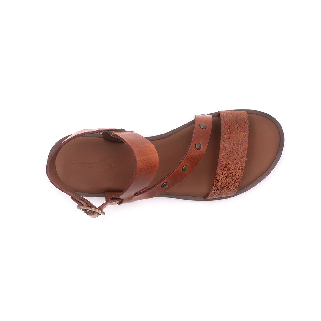 Sandalias flats Heartland Nicole tan para Mujer
