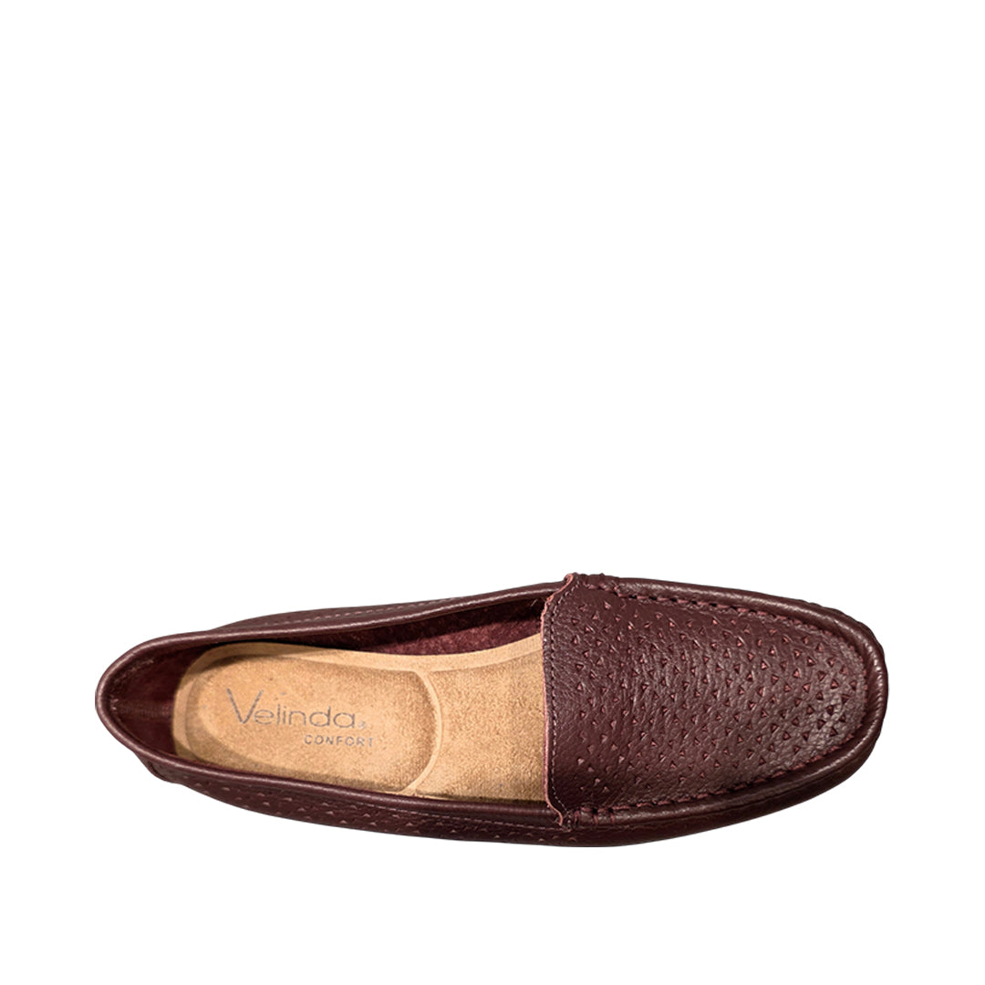 Mocasines Lorivel para mujer color vino