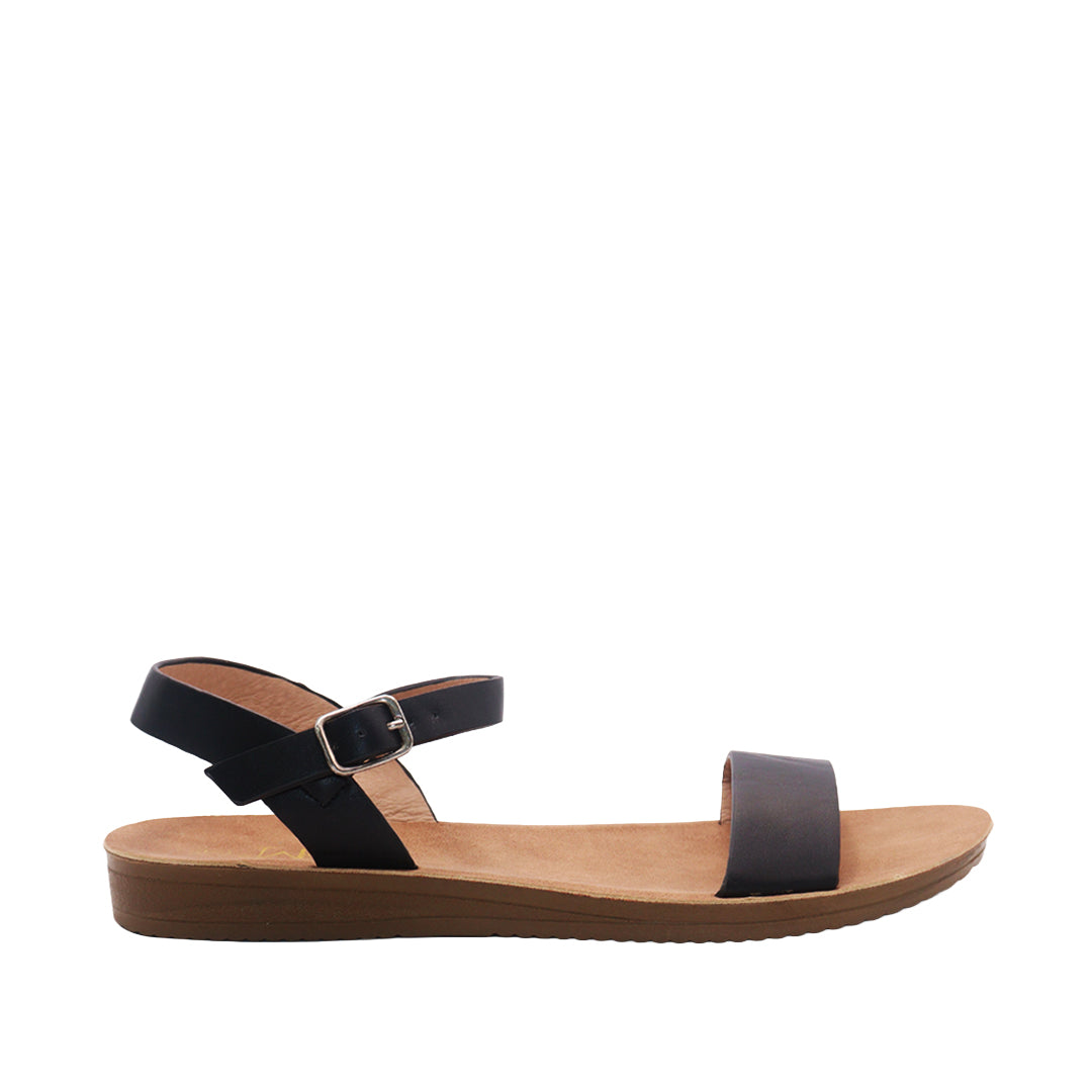 Sandalias flat Maribel negro para Mujer