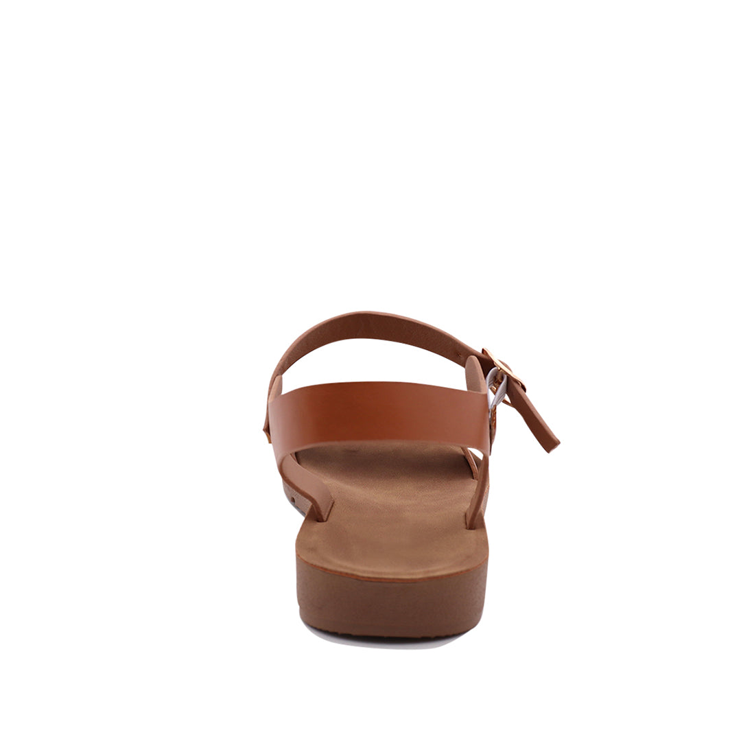 Sandalias flat Sulenmir camel para Mujer