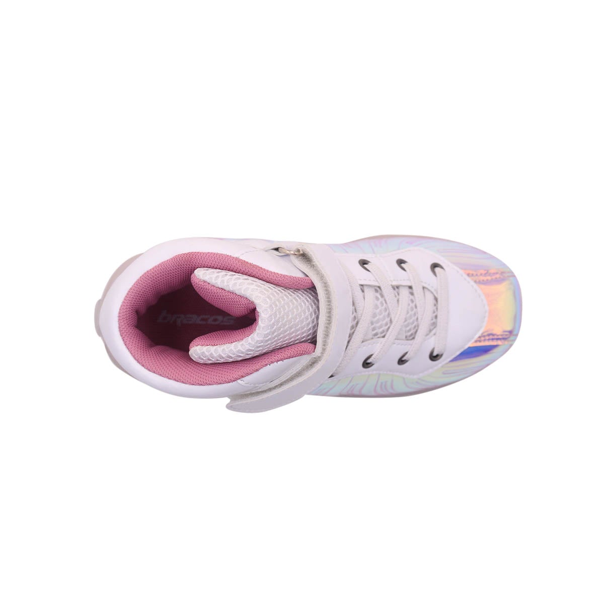 Tenis Skate bracos con luces blanco para Niñas