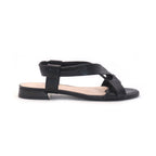 Sandalias flats Frankie negro para Mujer
