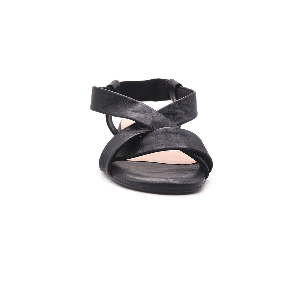 Sandalias flats Frankie negro para Mujer