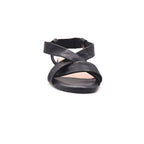 Sandalias flats Frankie negro para Mujer