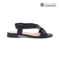 Sandalias flats Frankie negro para Mujer