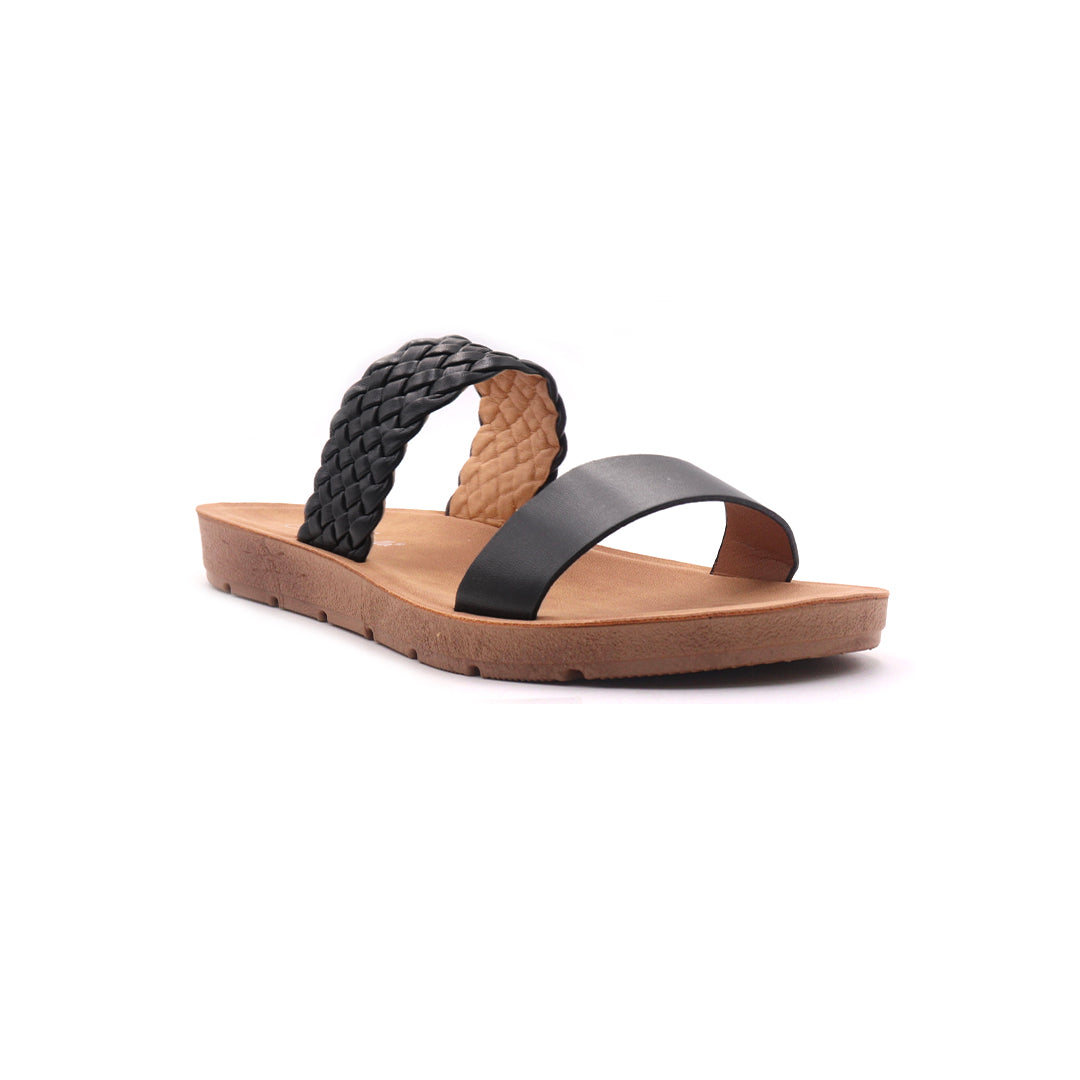 Sandalias flat Darya miramar negro para Mujer