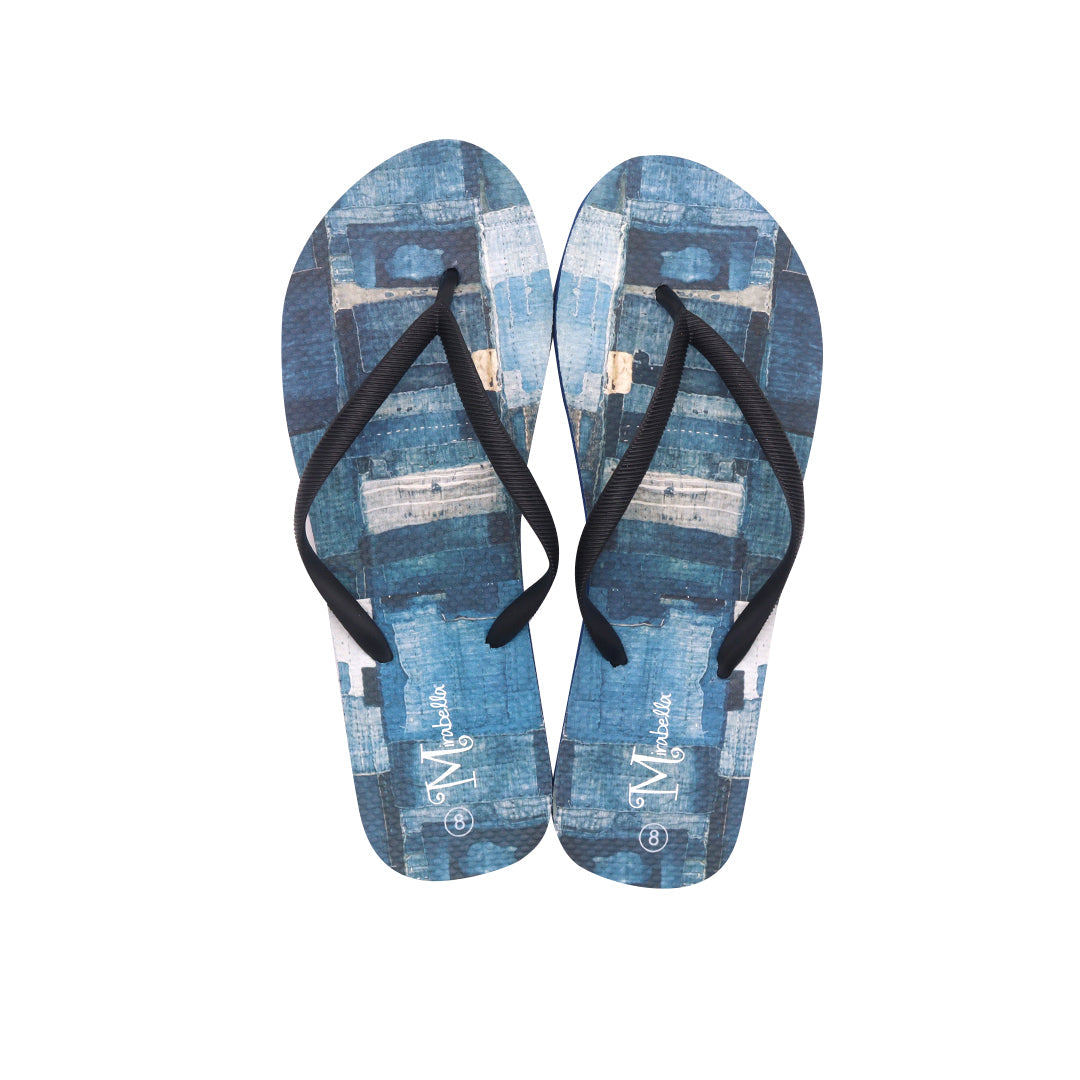 Sandalias flat Rivera miramar navy para Mujer