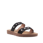 Sandalias Flats Darcy mirabella negro para Mujer