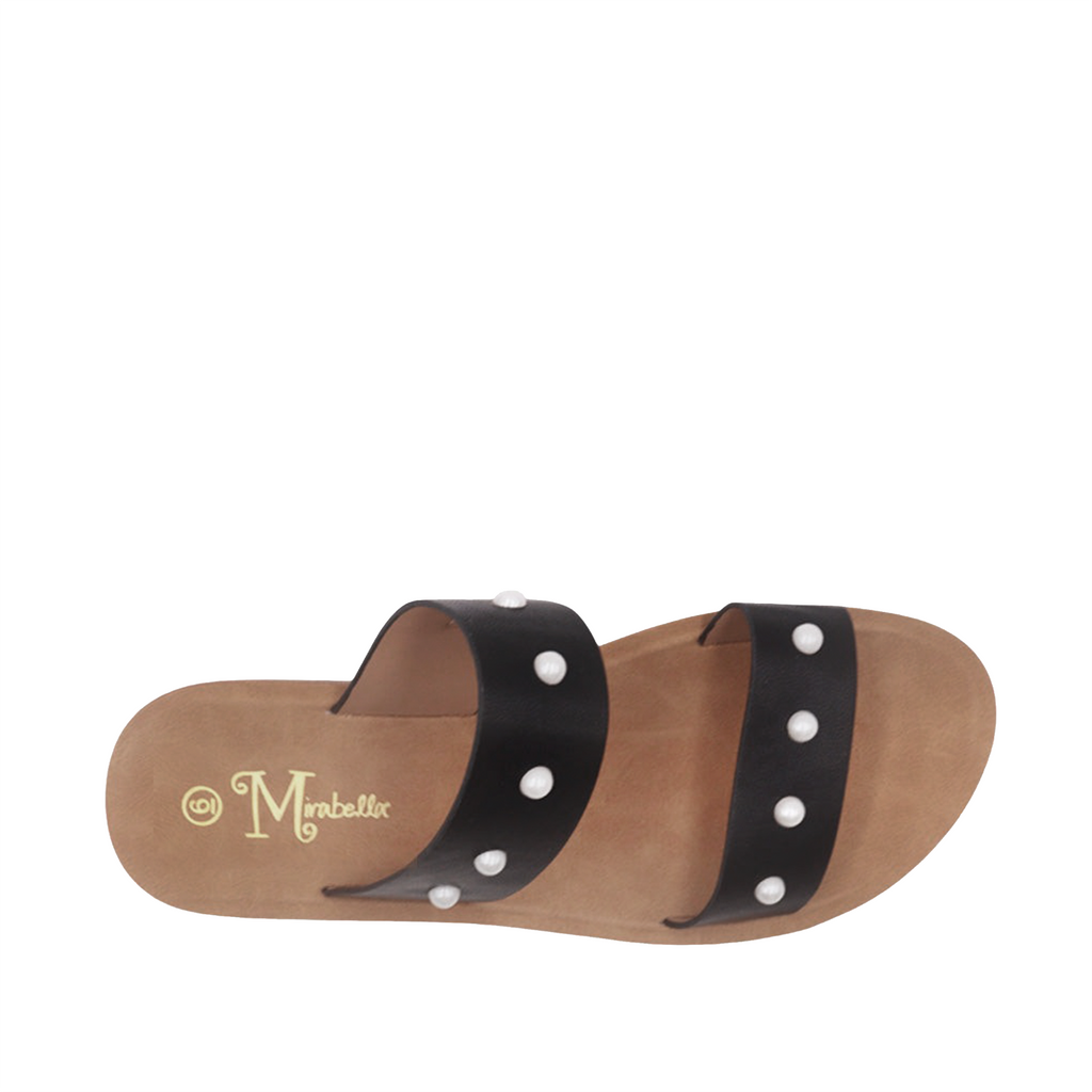 Sandalias Flats Darcy mirabella negro para Mujer