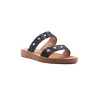 Sandalias Flats Darcy mirabella negro para Mujer