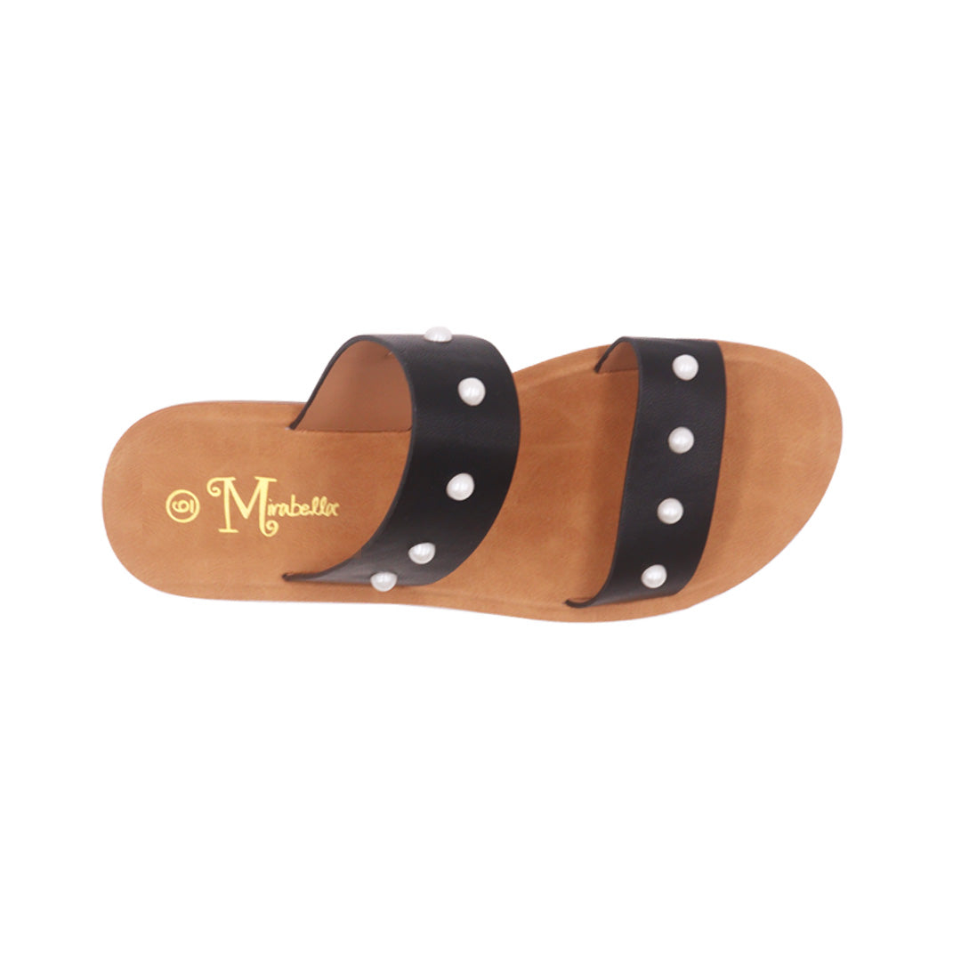 Sandalias Flats Darcy Miramar negro para Mujer