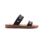Sandalias Flats Darcy mirabella negro para Mujer