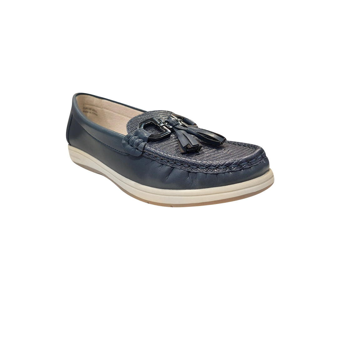 Mocasines Zuri azul para Mujer