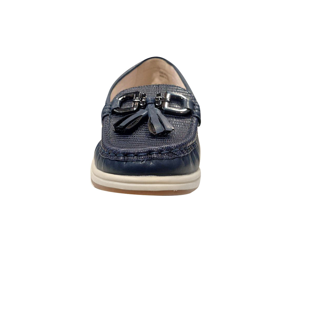 Mocasines Zuri azul para Mujer