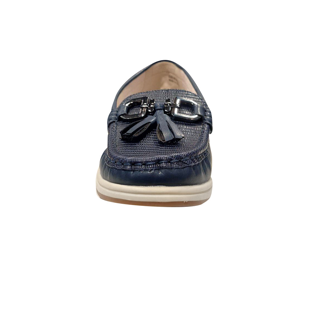 Mocasines Zuri azul para Mujer