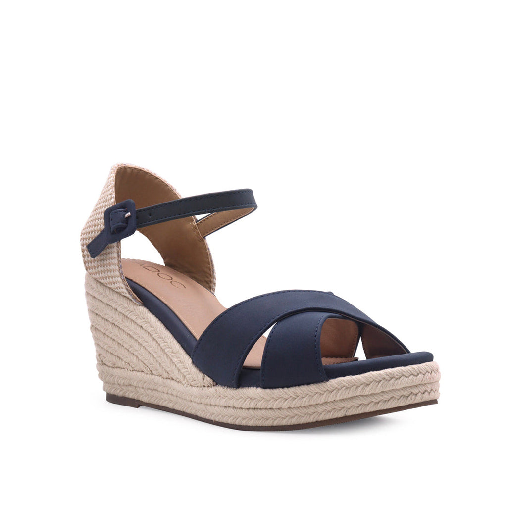 Sandalias de cuña Lya color navy