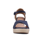 Sandalias de cuña Lya color navy