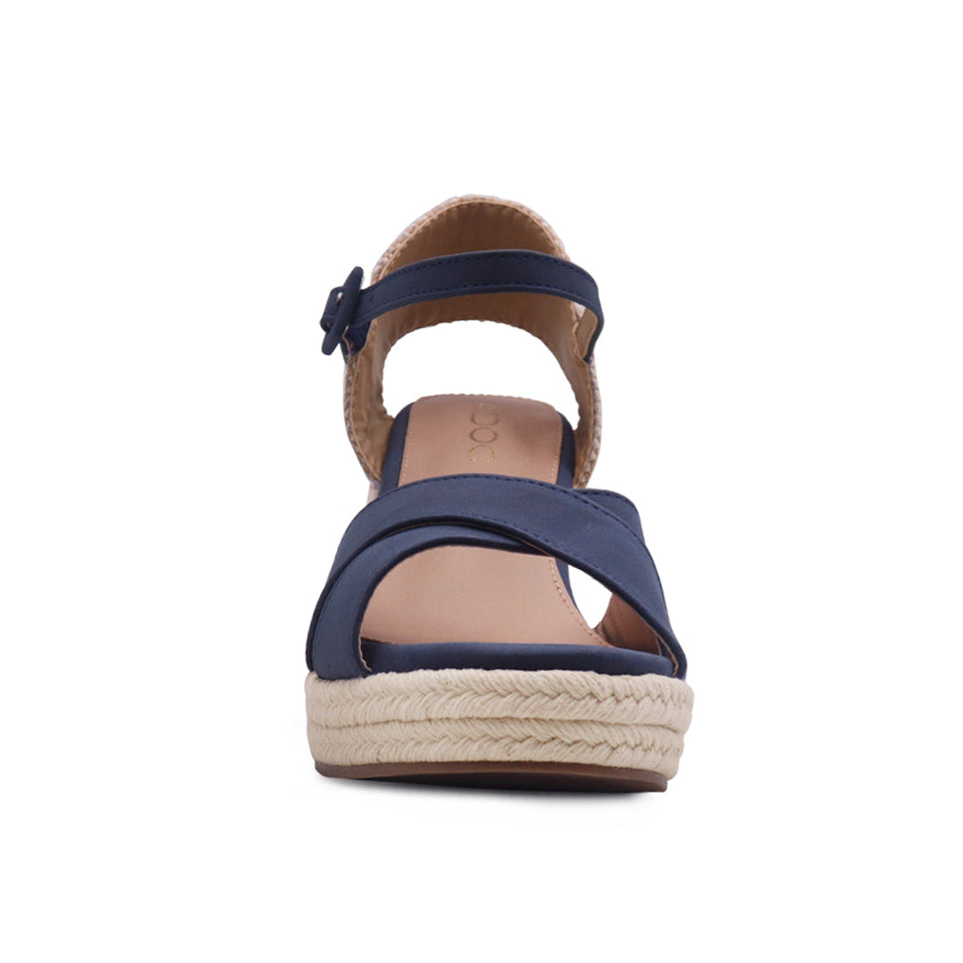 Sandalias de cuña Lya color navy
