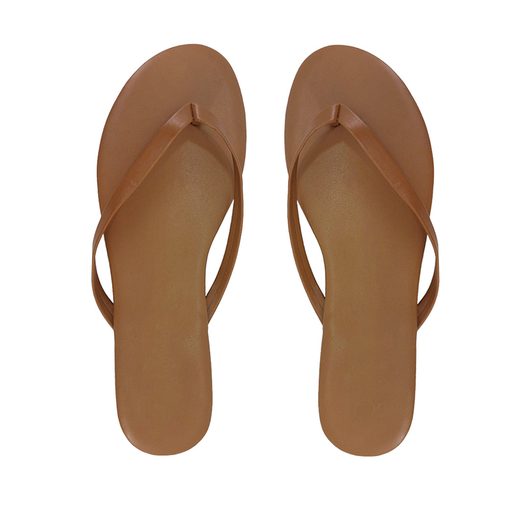 Sandalias flat Karen cognac para Mujer