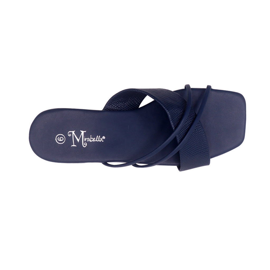 Sandalias Flats Karina Mirabella navy para Mujer