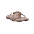 Sandalias Flats Karina Mirabella beige para Mujer