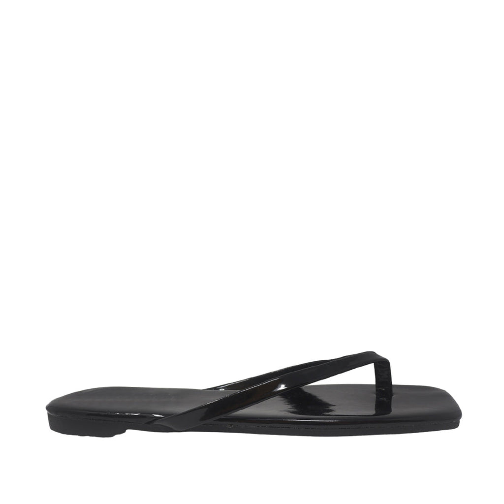 Sandalias Flats Karen sq negro para Mujer