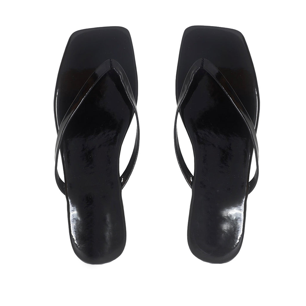 Sandalias Flats Karen sq negro para Mujer