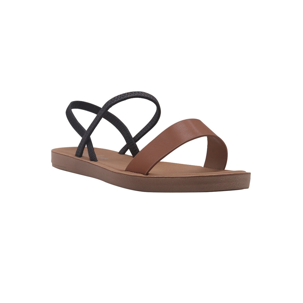 Sandalias Flats Alana Mirabella camel para Mujer