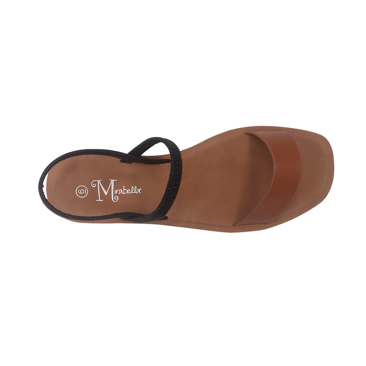 Sandalias Flats Alana Mirabella camel para Mujer