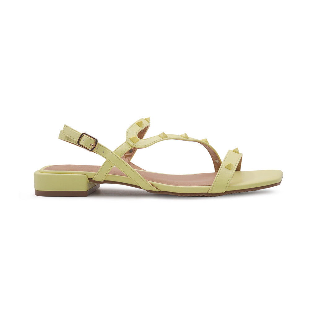Sandalias flats Makara verde para Mujer