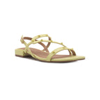 Sandalias flats Makara verde para Mujer