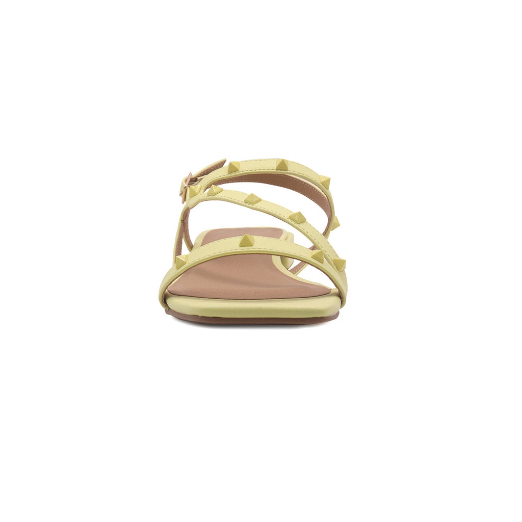 Sandalias flats Makara verde para Mujer