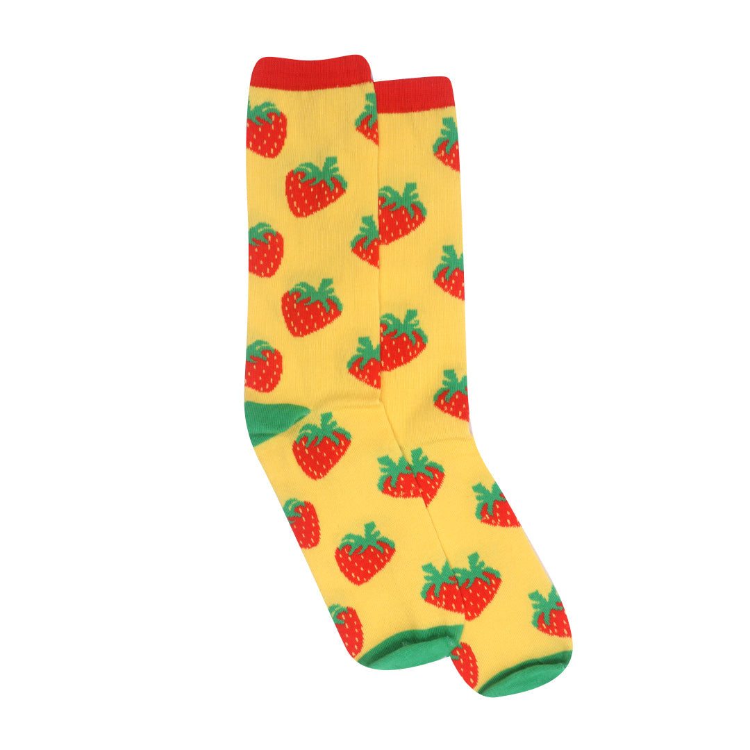 Calcetines Fresa amarillo para Mujer