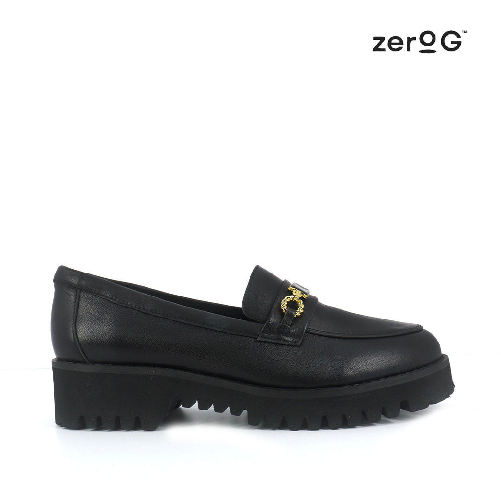 Mocasines Tory Buckle para mujer color negro