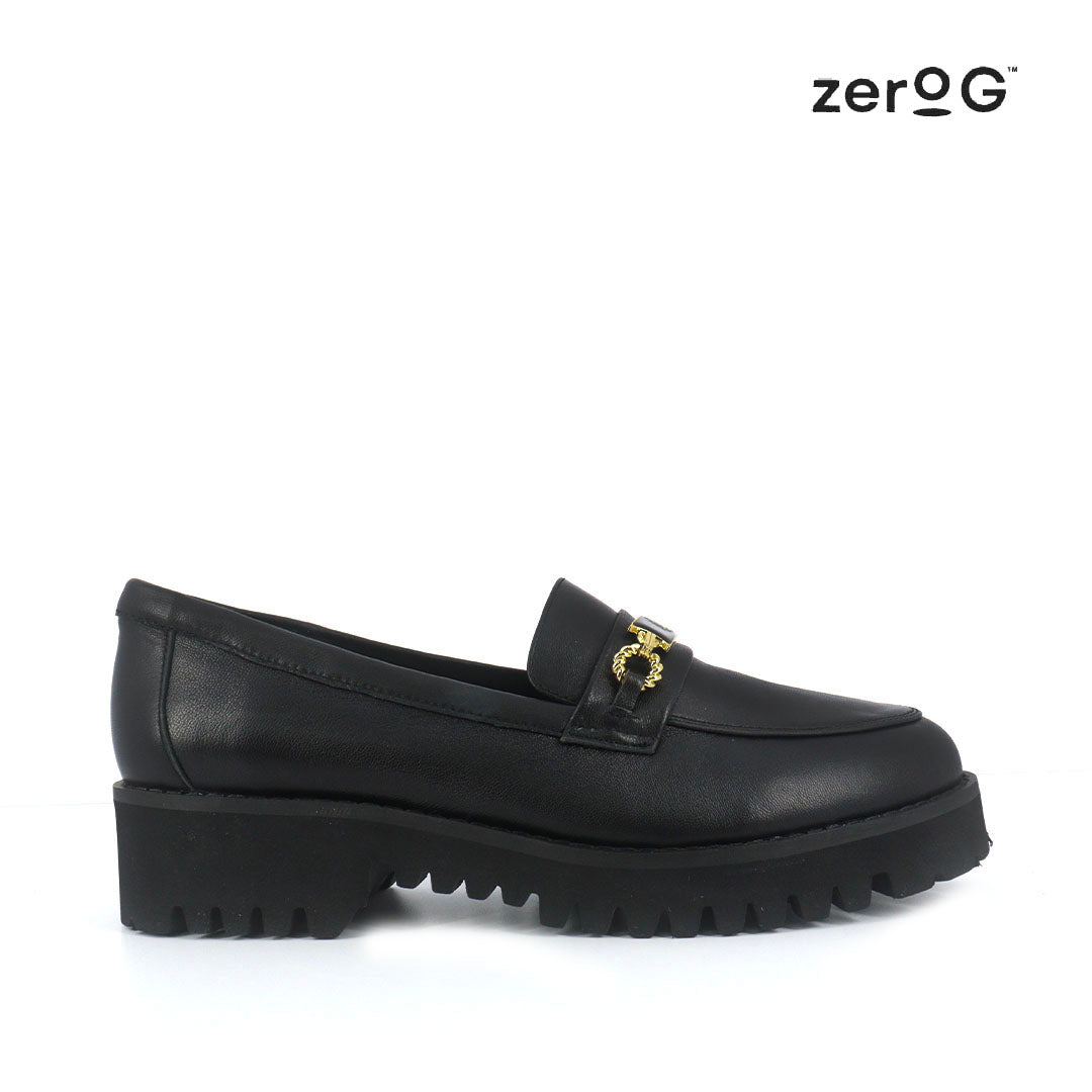 Mocasines Tory Buckle para mujer color negro