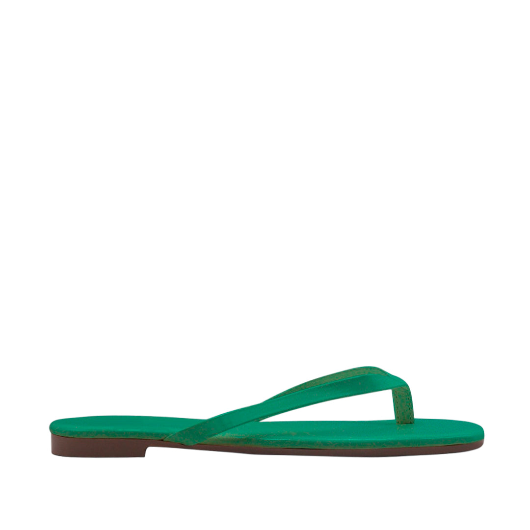 Sandalias flats Karen1 verde para Mujer