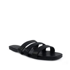 Sandalias flats Mina negro para Mujer