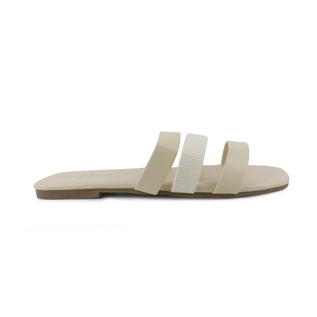 Sandalias flats Mina blanco para Mujer