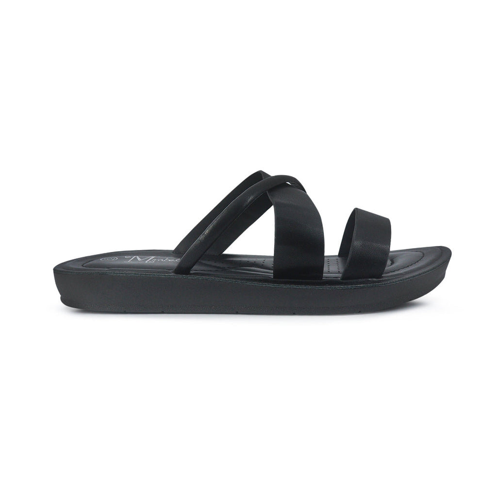 Sandalias flats Zonia negro para Mujer