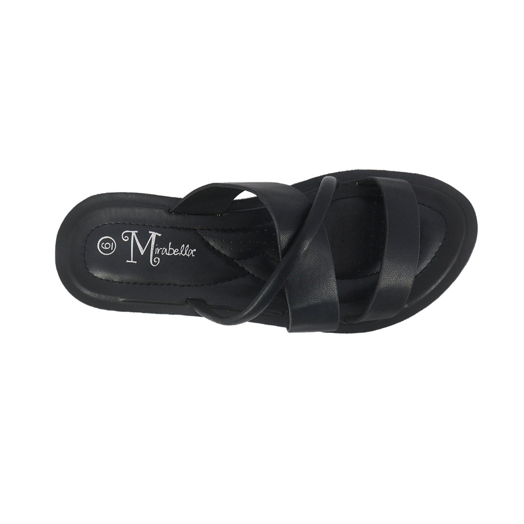 Sandalias flats Zonia negro para Mujer