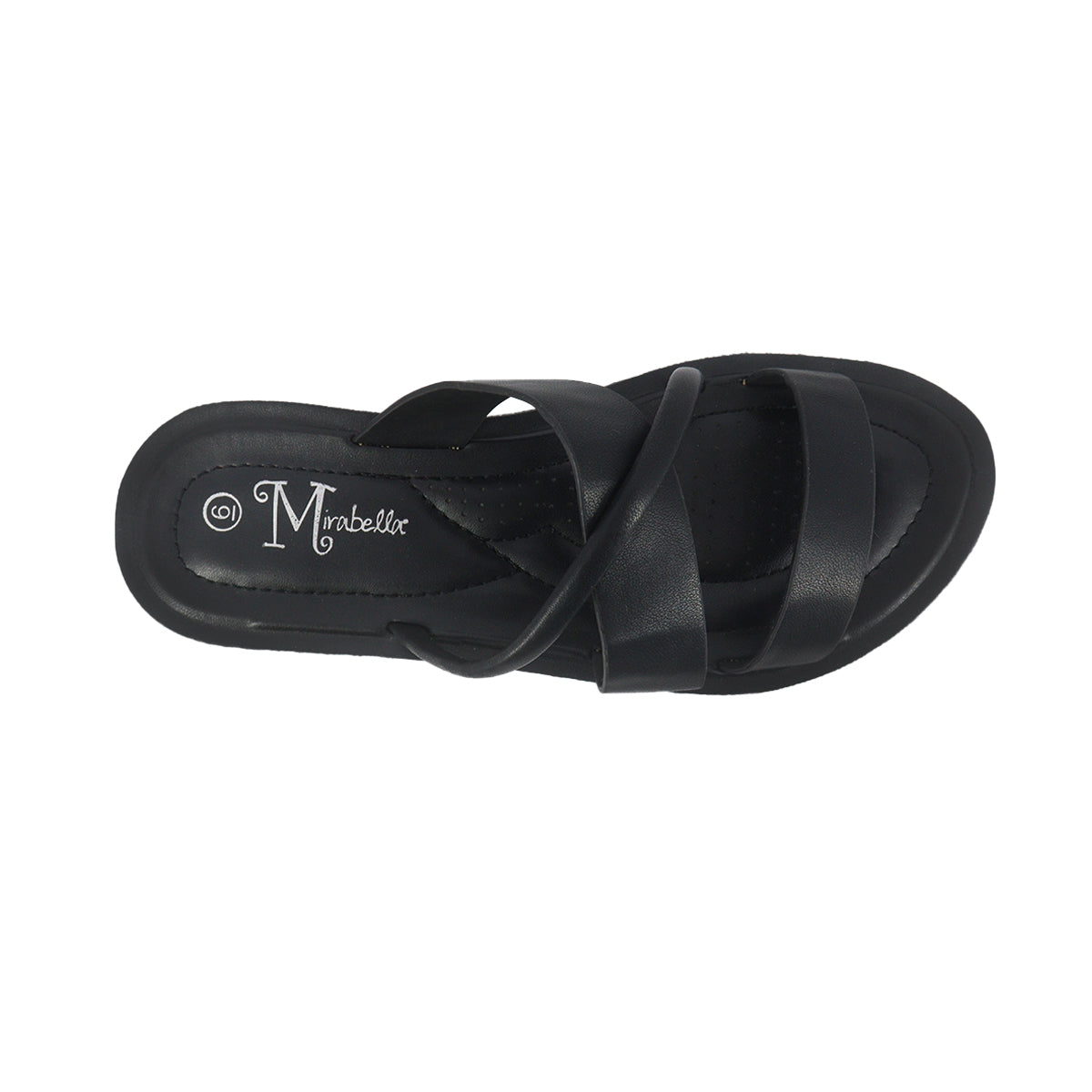 Sandalias flats Zonia negro para Mujer