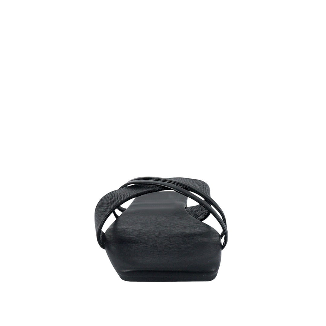 Sandalias flats Karina negro para Mujer