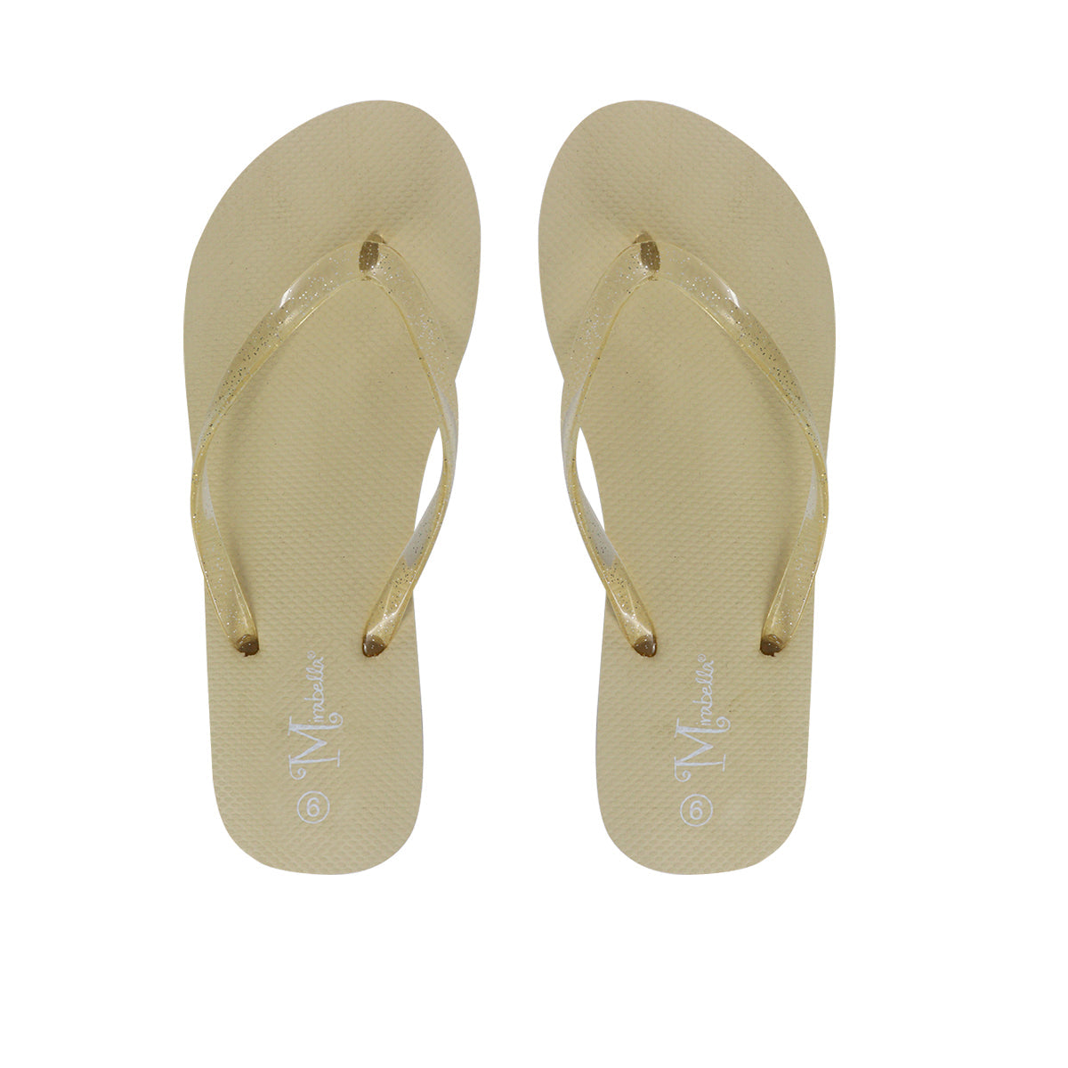 Sandalias flats Bora dorado para Mujer