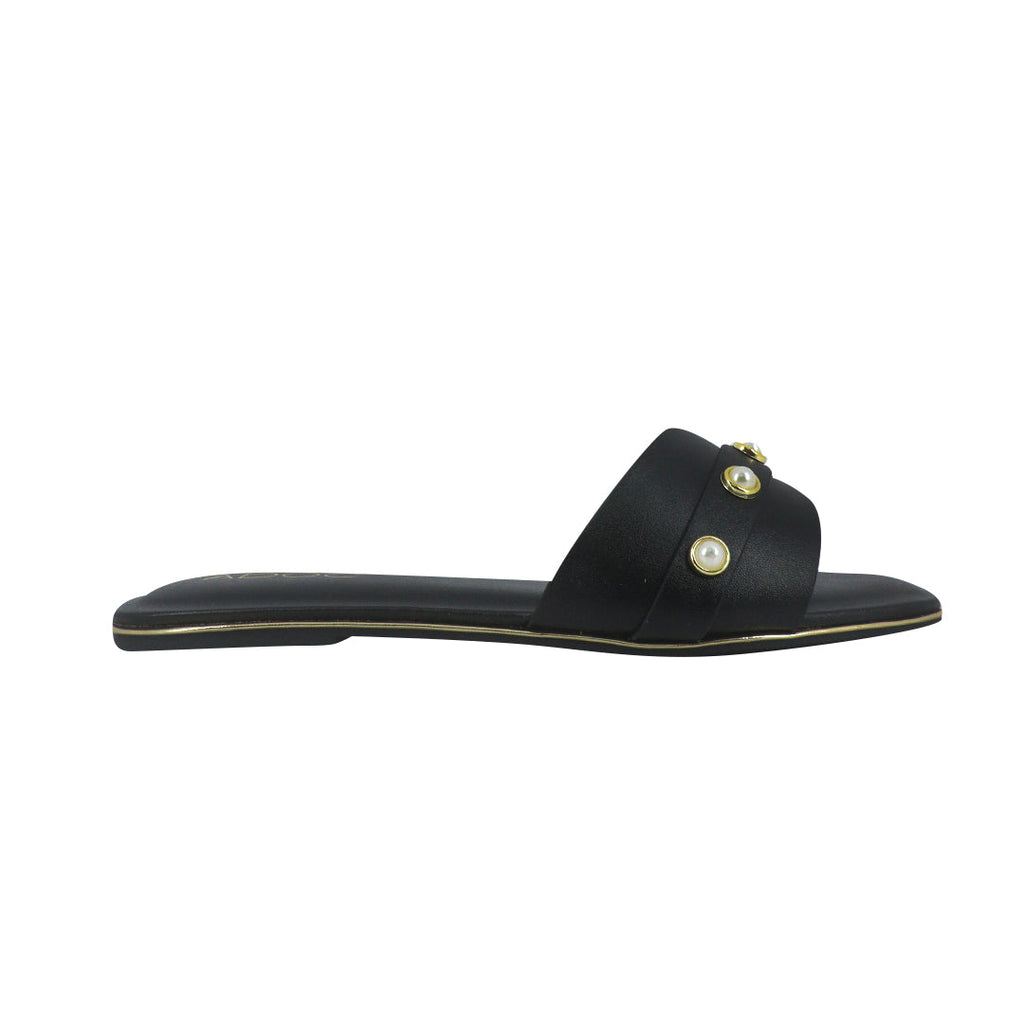 Sandalias flats Neva negro para Mujer