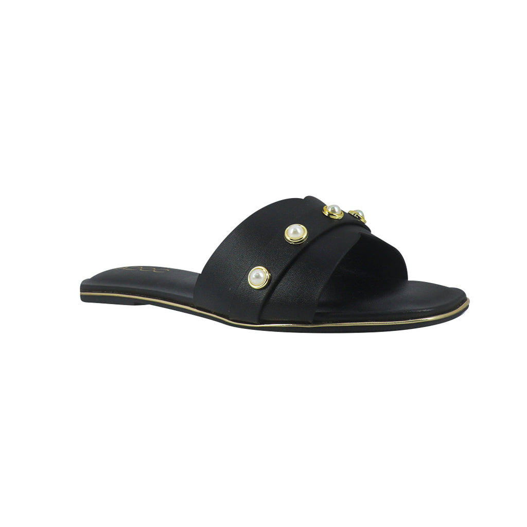 Sandalias flats Neva negro para Mujer