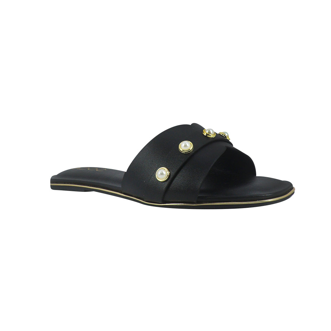 Sandalias flats Neva negro para Mujer