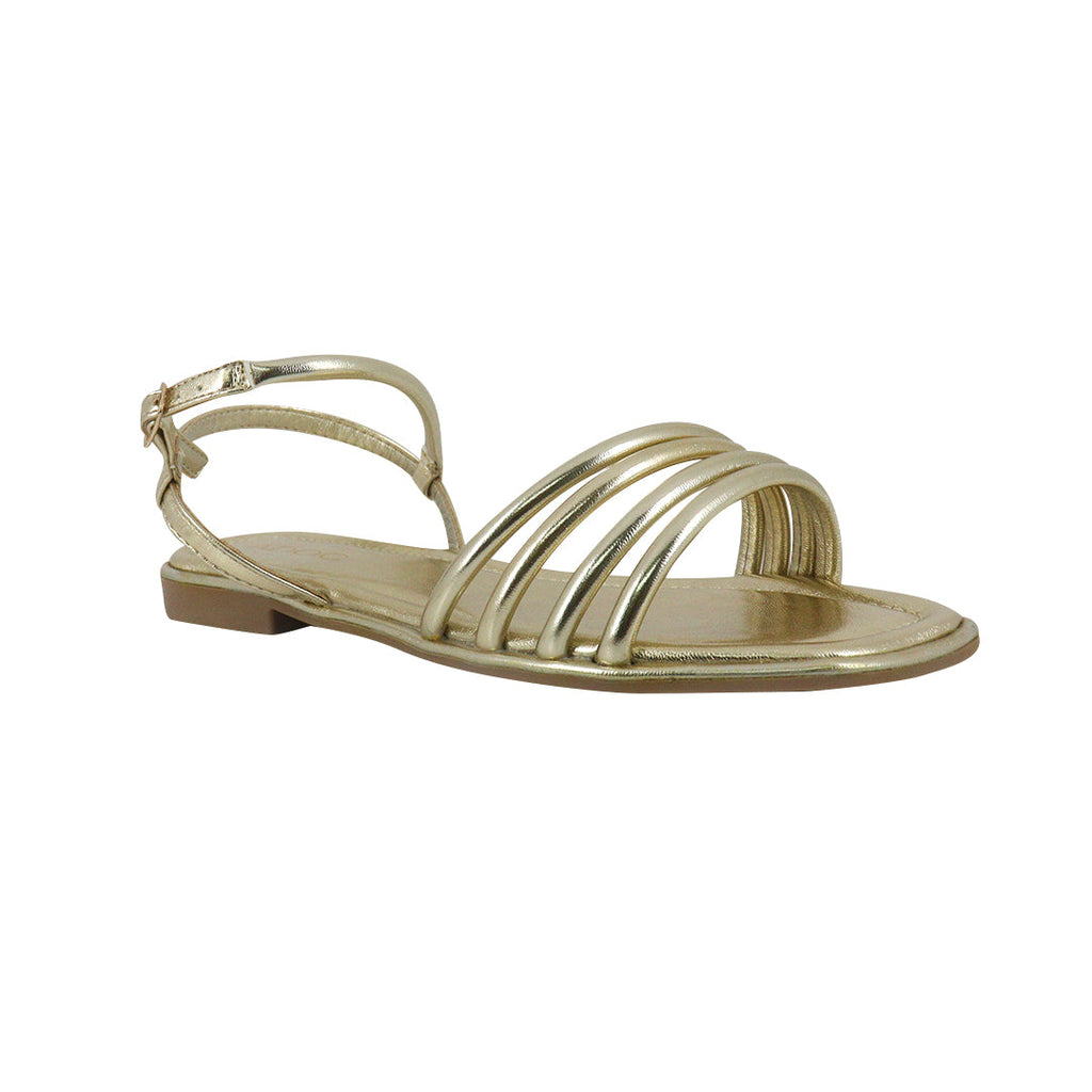 Sandalias flats Eve dorado para Mujer