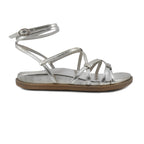 Sandalias flats Daisy plateado para Mujer