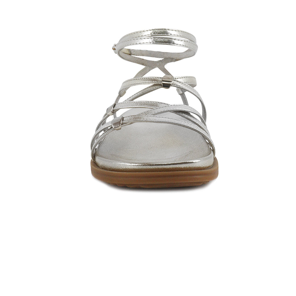 Sandalias flats Daisy plateado para Mujer