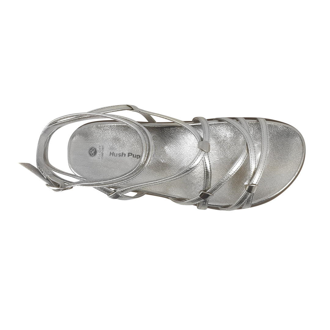 Sandalias flats Daisy plateado para Mujer